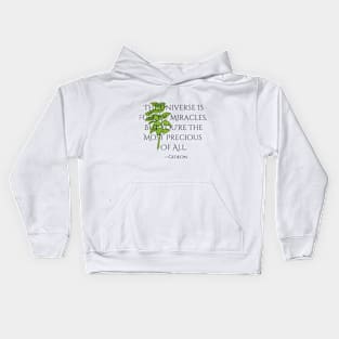 "Miracles"--Gideon Quote, Fire & Brimstone Scrolls Kids Hoodie